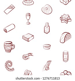 Various images set. Background for printing, design, web. Usable as icons. Seamless. Binary color.