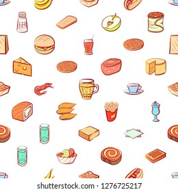 Various images set. Background for printing, design, web. Usable as icons. Seamless. Colored.