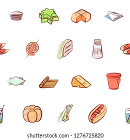 Various images set. Background for printing, design, web. Usable as icons. Seamless. Colored.