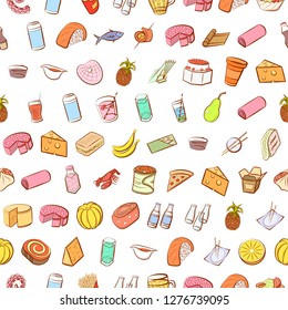 Various images set. Background for printing, design, web. Usable as icons. Seamless. Colored.