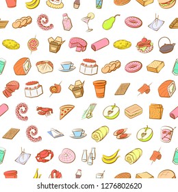 Various images set. Background for printing, design, web. Usable as icons. Seamless. Colored.