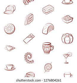 Various images set. Background for printing, design, web. Usable as icons. Seamless. Binary color.