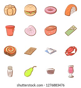 Various images set. Background for printing, design, web. Usable as icons. Colored.