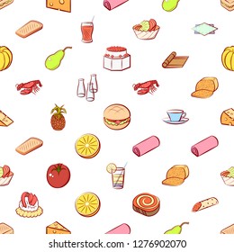 Various images set. Background for printing, design, web. Usable as icons. Seamless. Colored.