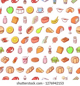 Various images set. Background for printing, design, web. Usable as icons. Seamless. Colored.