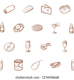 Various images set. Background for printing, design, web. Usable as icons. Seamless. Binary color.