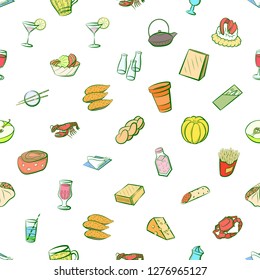 Various images set. Background for printing, design, web. Usable as icons. Seamless. Colored.