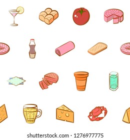 Various images set. Background for printing, design, web. Usable as icons. Seamless. Colored.
