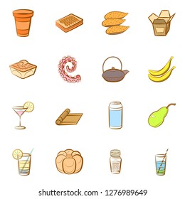 Various images set. Background for printing, design, web. Usable as icons. Colored.