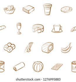 Various images set. Background for printing, design, web. Usable as icons. Seamless. Binary color.