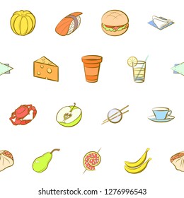 Various images set. Background for printing, design, web. Usable as icons. Seamless. Colored.