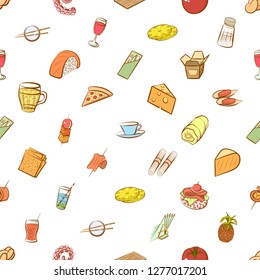 Various images set. Background for printing, design, web. Usable as icons. Seamless. Colored.