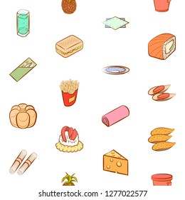 Various images set. Background for printing, design, web. Usable as icons. Seamless. Colored.