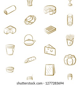 Various images set. Background for printing, design, web. Usable as icons. Seamless. Binary color.