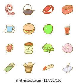 Various images set. Background for printing, design, web. Usable as icons. Colored.