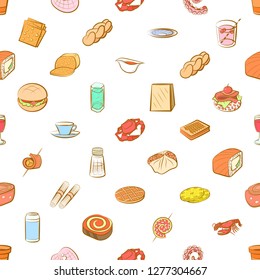 Various images set. Background for printing, design, web. Usable as icons. Seamless. Colored.