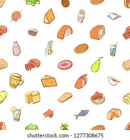 Various images set. Background for printing, design, web. Usable as icons. Seamless. Colored.