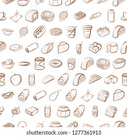 Various images set. Background for printing, design, web. Usable as icons. Seamless. Binary color.