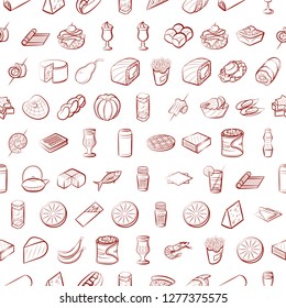 Various images set. Background for printing, design, web. Usable as icons. Seamless. Binary color.