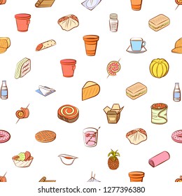 Various images set. Background for printing, design, web. Usable as icons. Seamless. Colored.