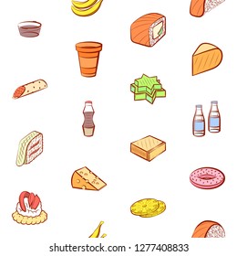 Various images set. Background for printing, design, web. Usable as icons. Seamless. Colored.
