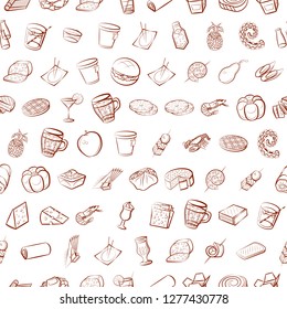 Various images set. Background for printing, design, web. Usable as icons. Seamless. Binary color.