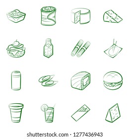 Various images set. Background for printing, design, web. Usable as icons. Binary color.