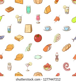 Various images set. Background for printing, design, web. Usable as icons. Seamless. Colored.