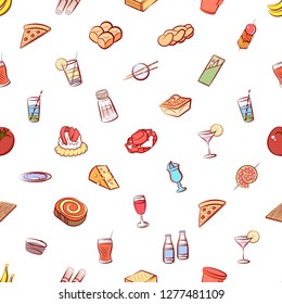 Various images set. Background for printing, design, web. Usable as icons. Seamless. Colored.