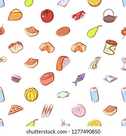 Various images set. Background for printing, design, web. Usable as icons. Seamless. Colored.