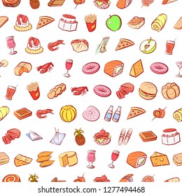 Various images set. Background for printing, design, web. Usable as icons. Seamless. Colored.
