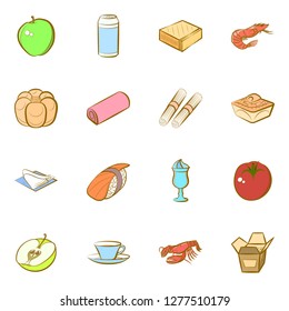 Various images set. Background for printing, design, web. Usable as icons. Colored.