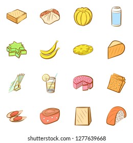 Various images set. Background for printing, design, web. Usable as icons. Colored.