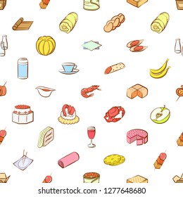 Various images set. Background for printing, design, web. Usable as icons. Seamless. Colored.