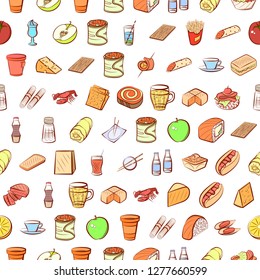 Various images set. Background for printing, design, web. Usable as icons. Seamless. Colored.