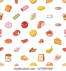Various images set. Background for printing, design, web. Usable as icons. Seamless. Colored.