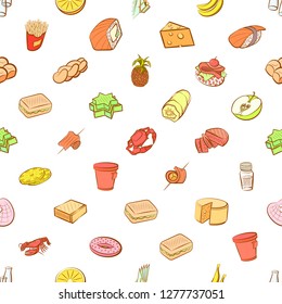 Various images set. Background for printing, design, web. Usable as icons. Seamless. Colored.