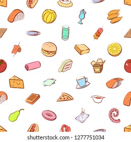 Various images set. Background for printing, design, web. Usable as icons. Seamless. Colored.