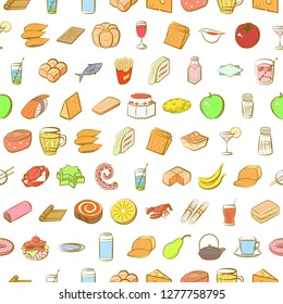 Various images set. Background for printing, design, web. Usable as icons. Seamless. Colored.