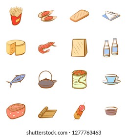 Various images set. Background for printing, design, web. Usable as icons. Colored.