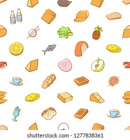 Various images set. Background for printing, design, web. Usable as icons. Seamless. Colored.