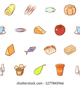 Various images set. Background for printing, design, web. Usable as icons. Seamless. Colored.
