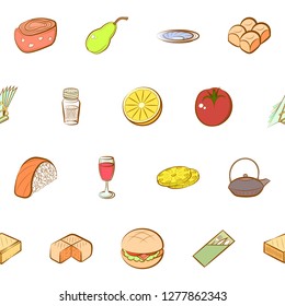 Various images set. Background for printing, design, web. Usable as icons. Seamless. Colored.