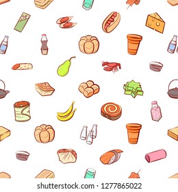 Various images set. Background for printing, design, web. Usable as icons. Seamless. Colored.