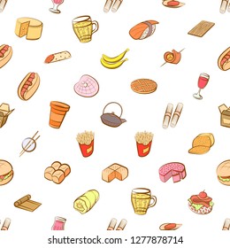 Various images set. Background for printing, design, web. Usable as icons. Seamless. Colored.