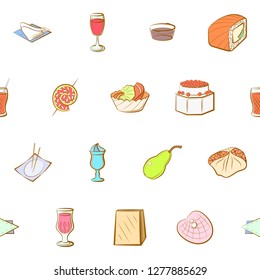 Various images set. Background for printing, design, web. Usable as icons. Seamless. Colored.