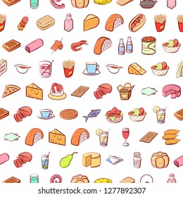 Various images set. Background for printing, design, web. Usable as icons. Seamless. Colored.