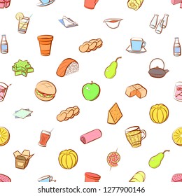 Various images set. Background for printing, design, web. Usable as icons. Seamless. Colored.