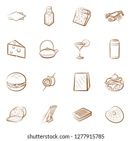 Various images set. Background for printing, design, web. Usable as icons. Binary color.
