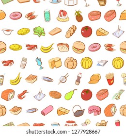 Various images set. Background for printing, design, web. Usable as icons. Seamless. Colored.